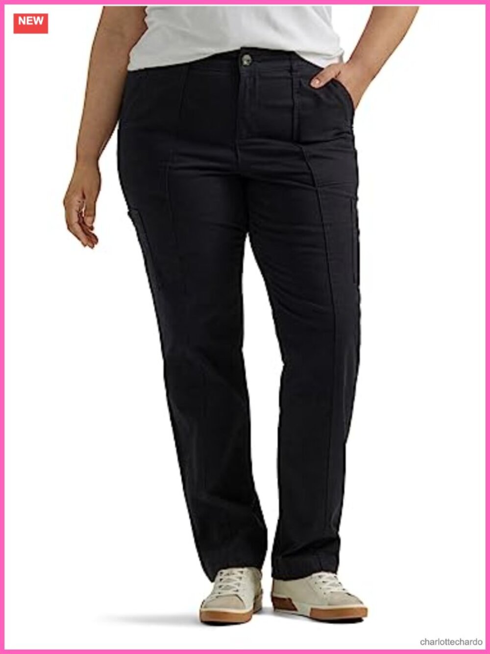 Lee Women's Plus Size Ultra Lux Comfort Flex-To-Go Utility Pants Loose Fit